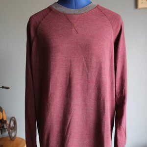 Burgundy/Gray Long Sleeve T-Shirt ~L~